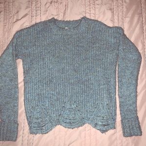 Teal knit sweater